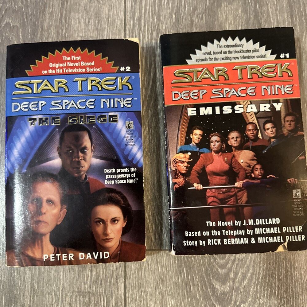 Star Trek Deep Space Nine LOT OF 2 - Emissary THE SIEGE #1 #2 Paperback BOOKS